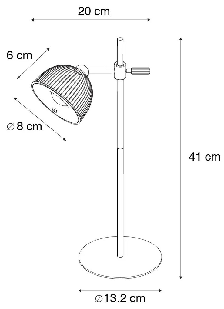 LED Candeeiro de mesa moderno branco recarregável - Moxie Moderno