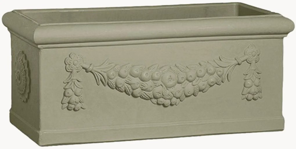 Vaso para exterior Rettangolo Festonato, Alt 30 cm