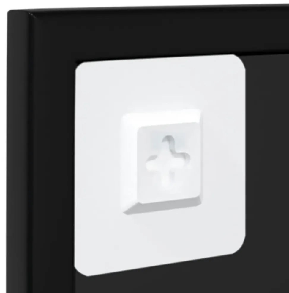 Espelhos de parede 4 pcs 100x60 cm metal preto
