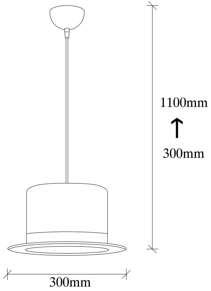 Candeeiro de Teto Fotr Sivani – Preto e Branco – 30 cm de Diâmetro, 11