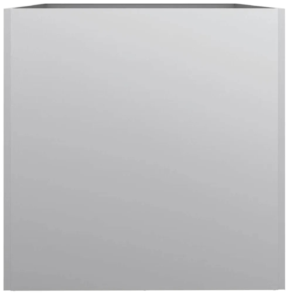 Vaso/floreira 62x40x39 cm aço galvanizado prateado
