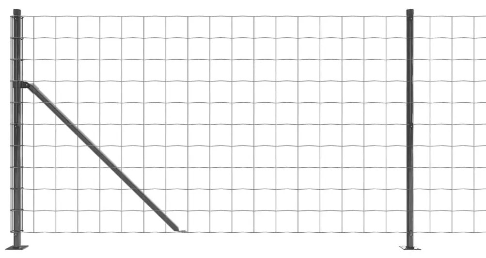 Cerca de malha de arame com flange 1x25 m antracite