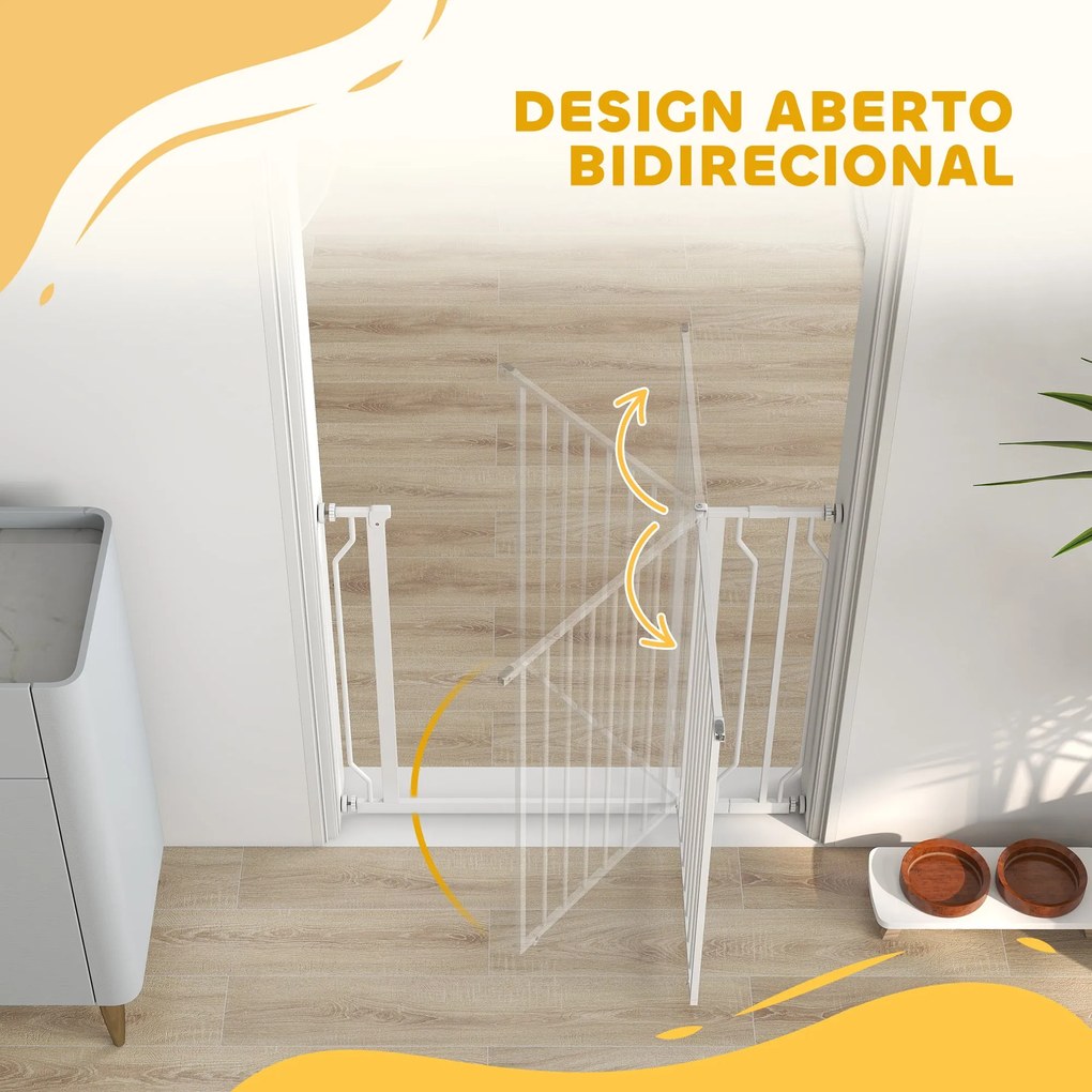 PawHut Barreira de Segurança para Cães Extensível para Escadas e Porta