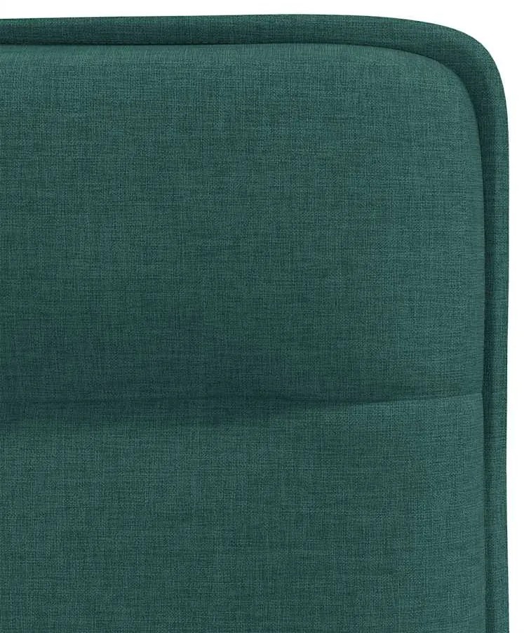 Cadeiras de jantar 6 pcs tecido verde-escuro