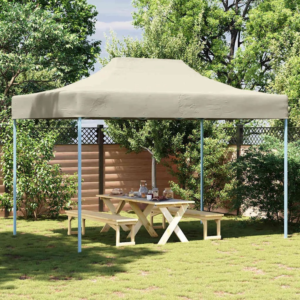 48892 vidaXL Tenda dobrável profissional para festas 3x4 m aço creme