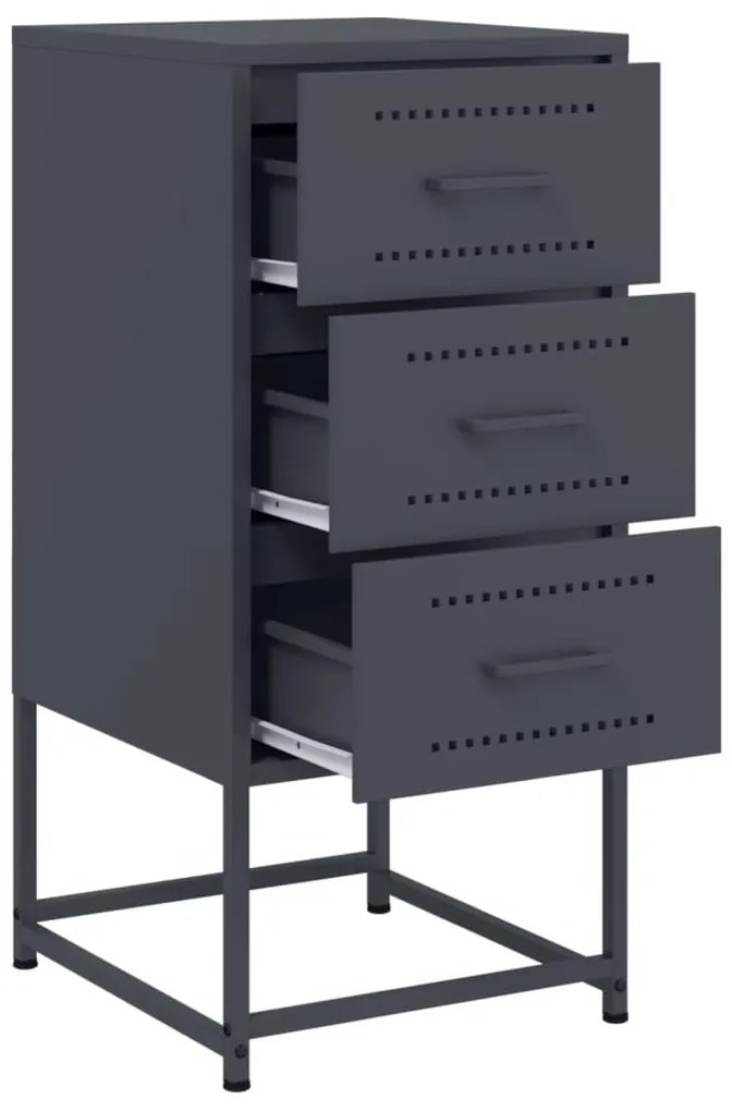 Mesa de cabeceira 36x39x78 cm aço antracite