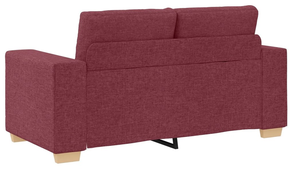 Conjunto de Sofás de 3 Peças com Almofadas Vermelhas