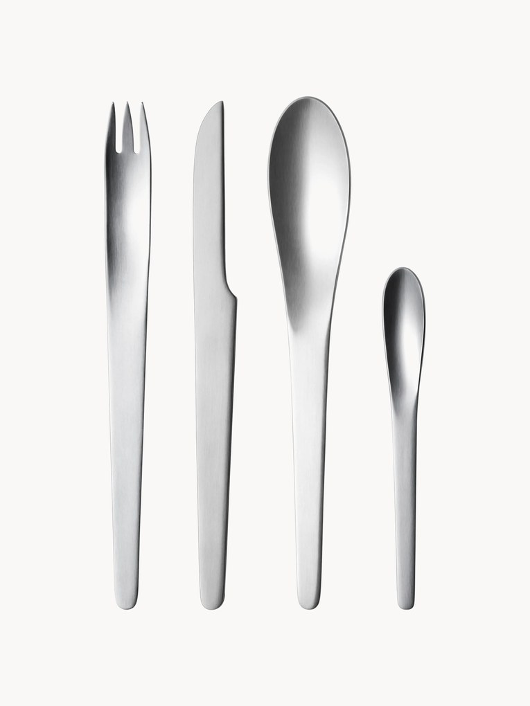 Conjunto de talheres altamente polidos Arne Jacobsen, vários tamanhos