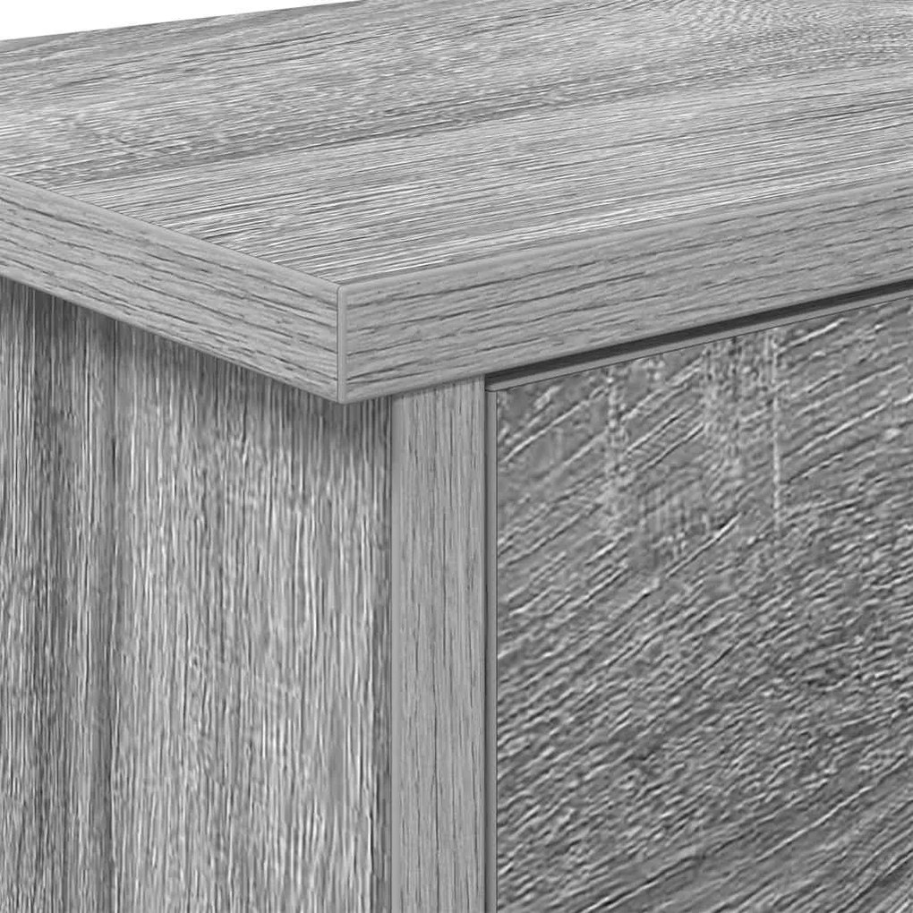 Cabideiro de Parede Sonoma cinzento 80 x 20 x 30 cm