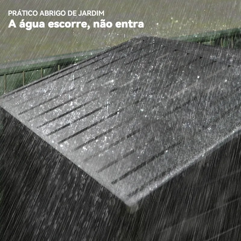 Abrigo de Jardim 2,27 m² 190x131x188 cm com 2 Ventilações Porta com Fechadura para Armazenamento de Ferramentas Cinza