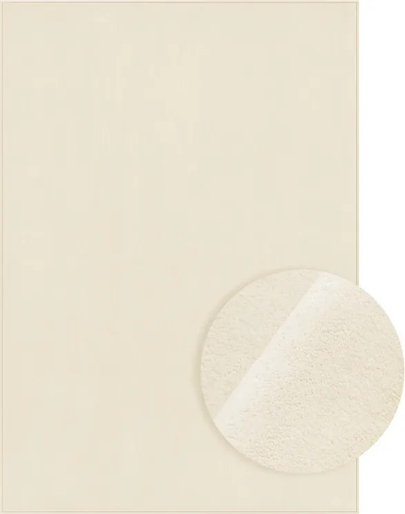 Tapete para sala de estar antiderrapante 160 x 230 cm bege cappuccino