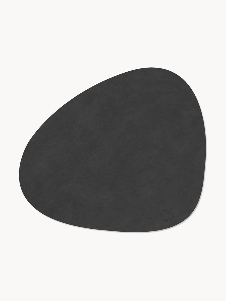 Individuais em couro assimétricos Curve, conjunto de 4