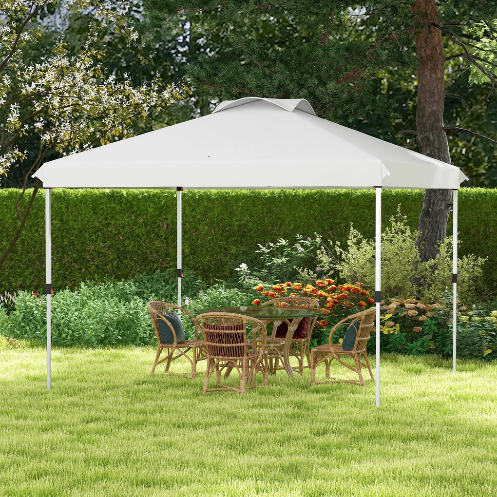Tenda, barraca ou pavilhão de jardim pop-up dobrável de 3 x 3 m com saco de transporte com Rodas e alturas ajustáveis