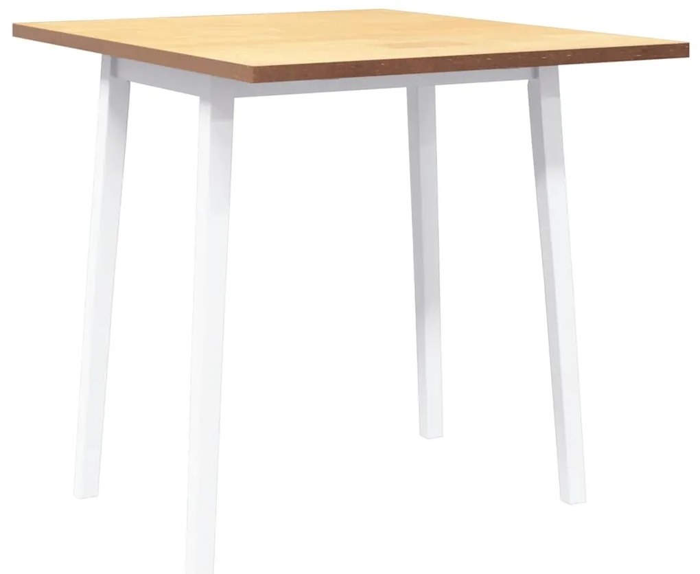 Mesa de jantar madeira seringueira maciça branco
