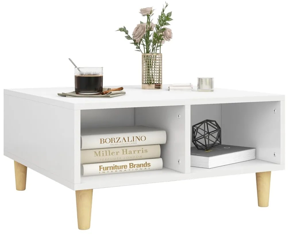 Mesa de centro 60x60x30 cm contraplacado branco