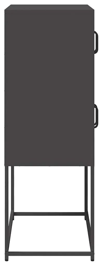 Aparador alto 68x39x107 cm aço preto