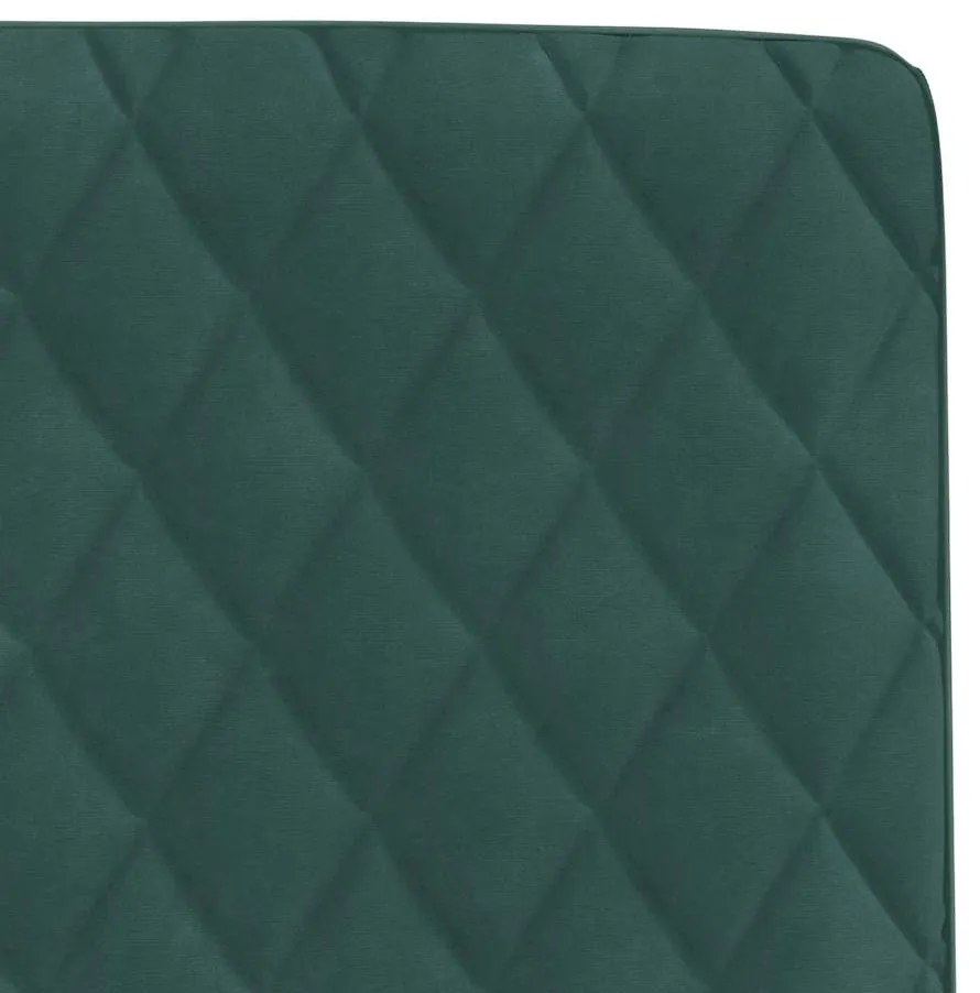 Cadeiras de jantar 6 pcs veludo verde-escuro