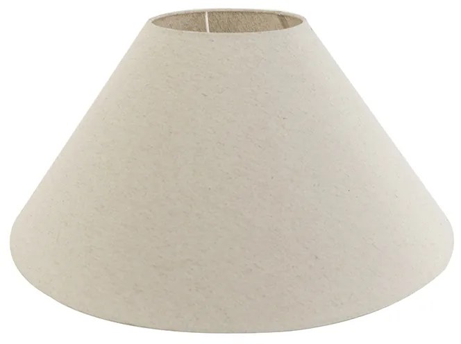 Abajur de tecido bege redondo angulado 55/19/26