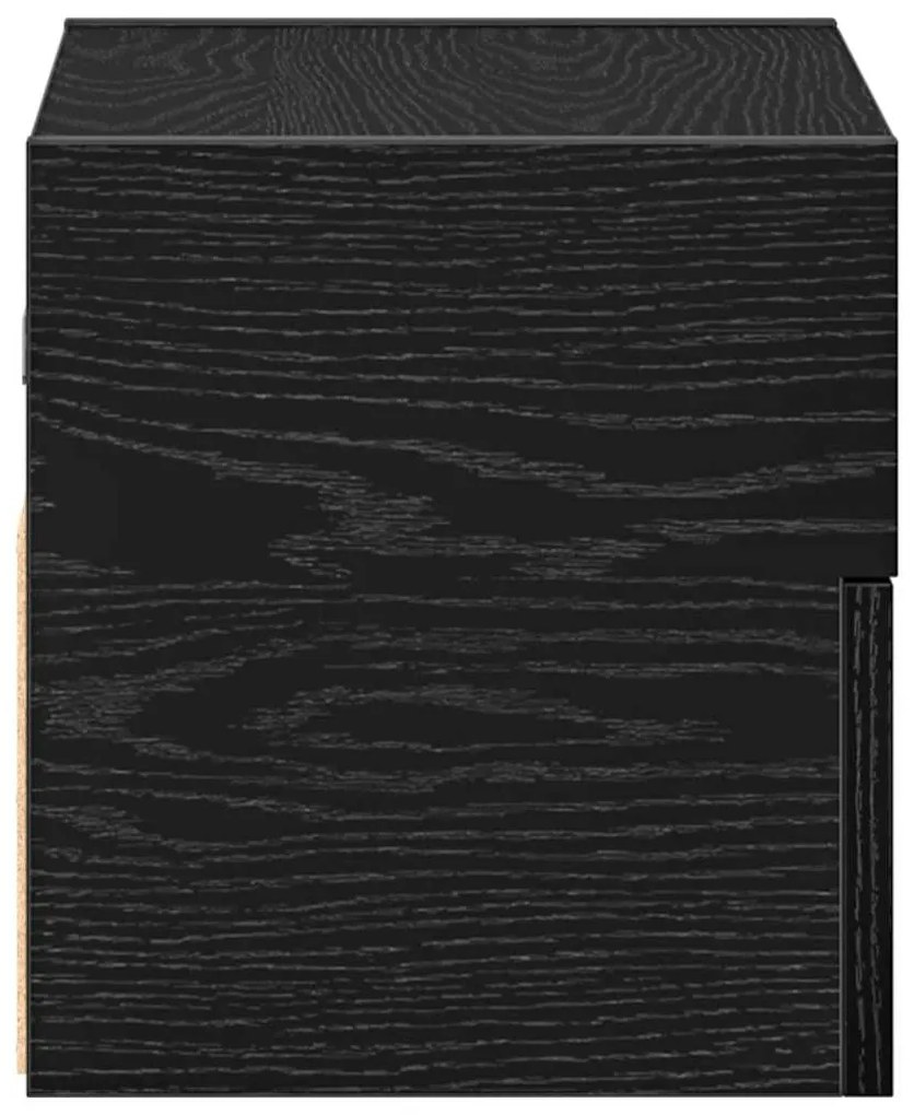 Mesas de cabeceira de parede 2 pcs 45x26x28,5 cm preto