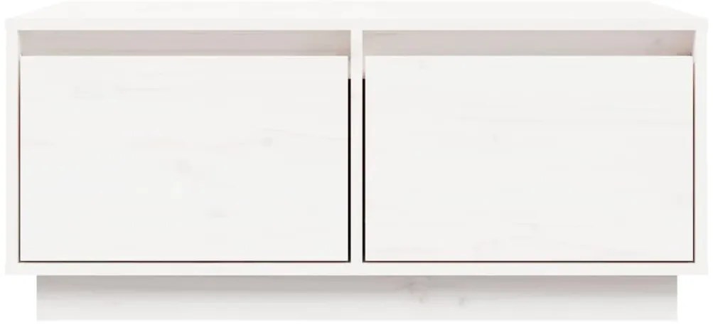 Mesa de centro 80x50x35 cm madeira de pinho maciça branco