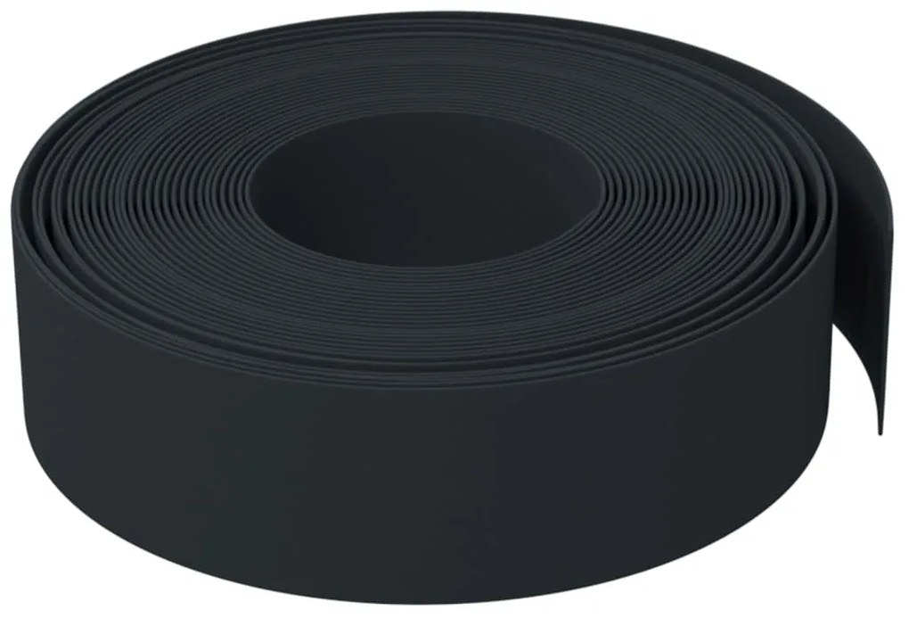 Bordas de jardim 2 pcs 10 m 15 cm polietileno preto