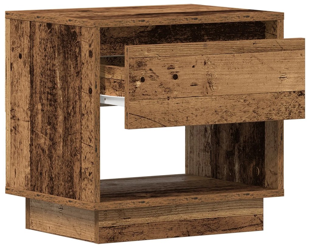 Criado-mudo vidaXL 2 pcs Madeira Velha 45x34x45 cm Madeira de engenhar