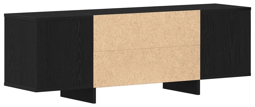 Móvel para TV vidaXL Preto Carvalho 120x30x40,5 cm Madeira engenheirad