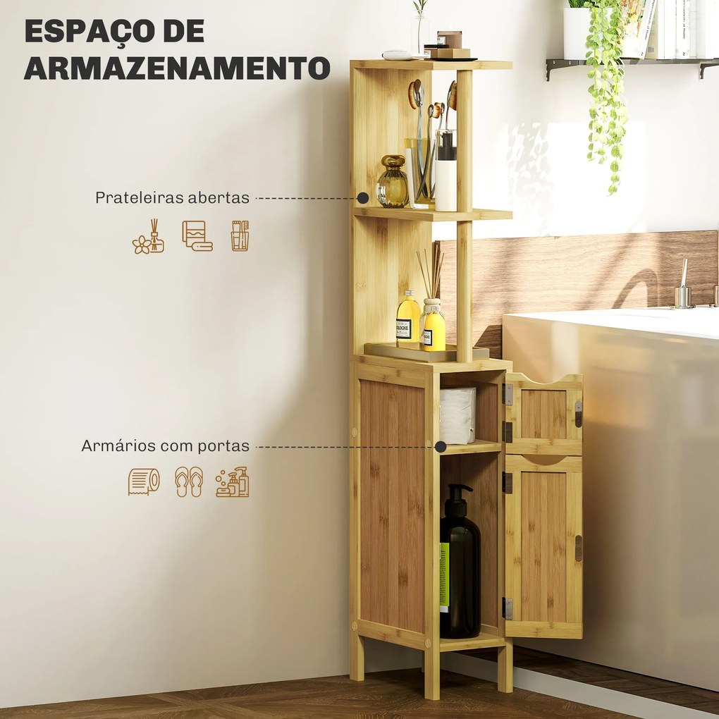 Coluna de Arrumação de Casa de Banho "Nordik" – Armário Alto e Estreit