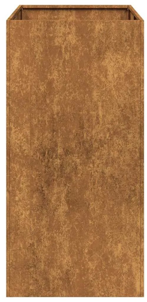 Floreira enferrujada 40x80x80 cm aço resistente
