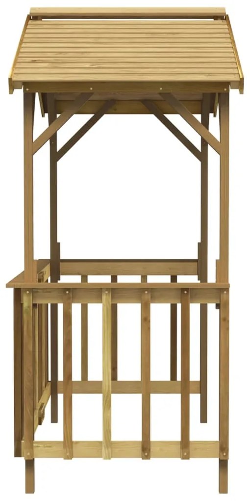 Abrigo para barbecue 163,5x93x210cm madeira de pinho impregnada
