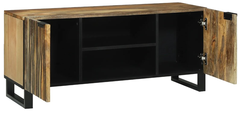 Cabide de TV , 105x33,5x46 cm, feito de madeira de mangueira maciça e