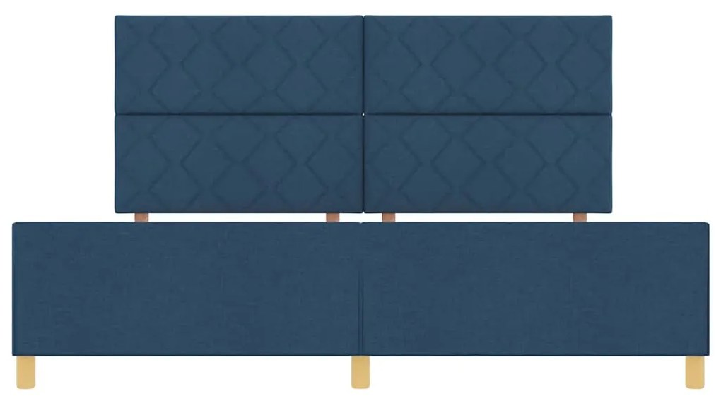 Cama vidaXL Azul 200x200 cm em Tecido