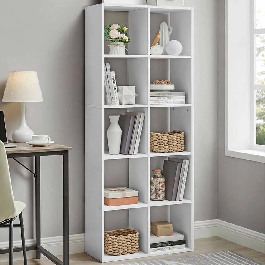 Estante sala com 10 cubos 30 x 65,5 x 161,5 cm Branca