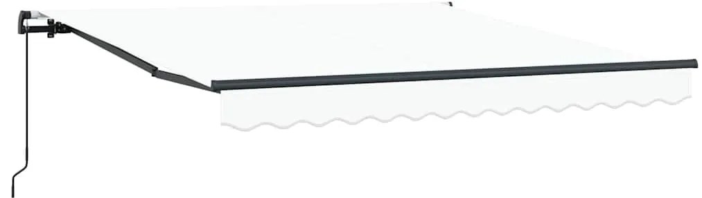 Toldo Retrátil Manual Branco 350 x 250 cm Acrílo