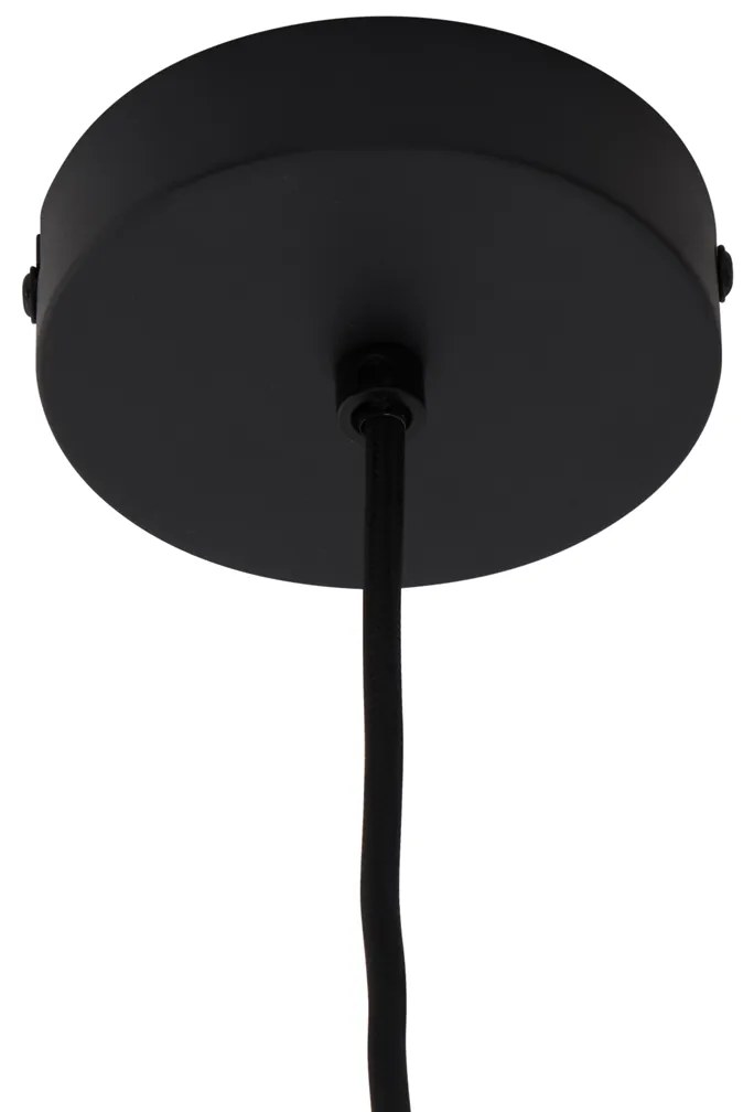 Candeeiro Pendente Retro Preto com Vidro Bronze - Bizle