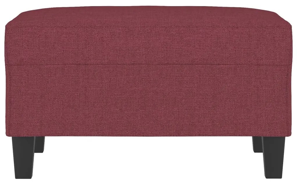 Apoio de pés 70x55x41 cm tecido vermelho-tinto