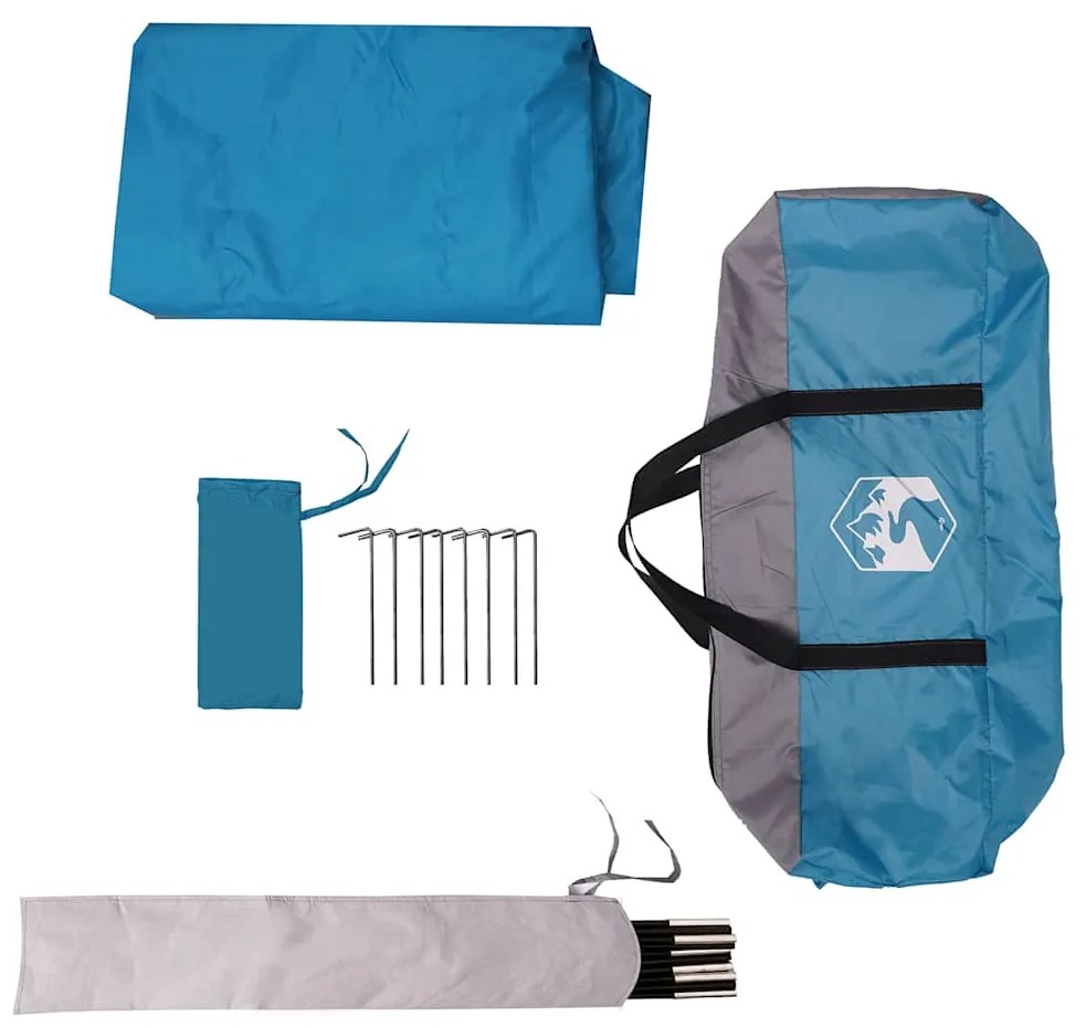 Lona de campismo 430x380x210 cm impermeável azul