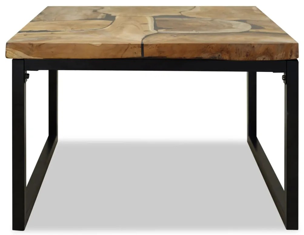 Mesa de centro em resina de teca 60x60x40 cm