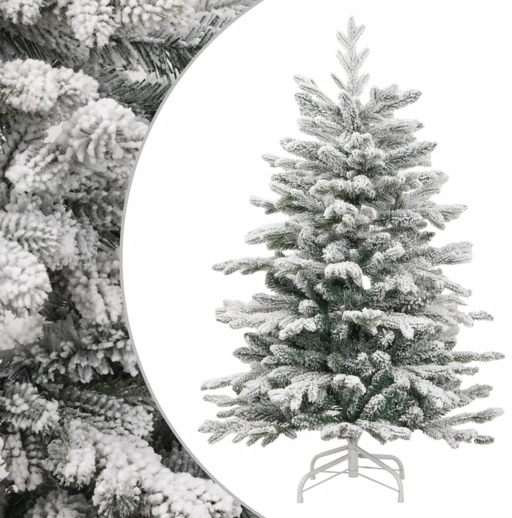 vidaXL Árvore de Natal artificial articulada c/ flocos de neve 150 cm