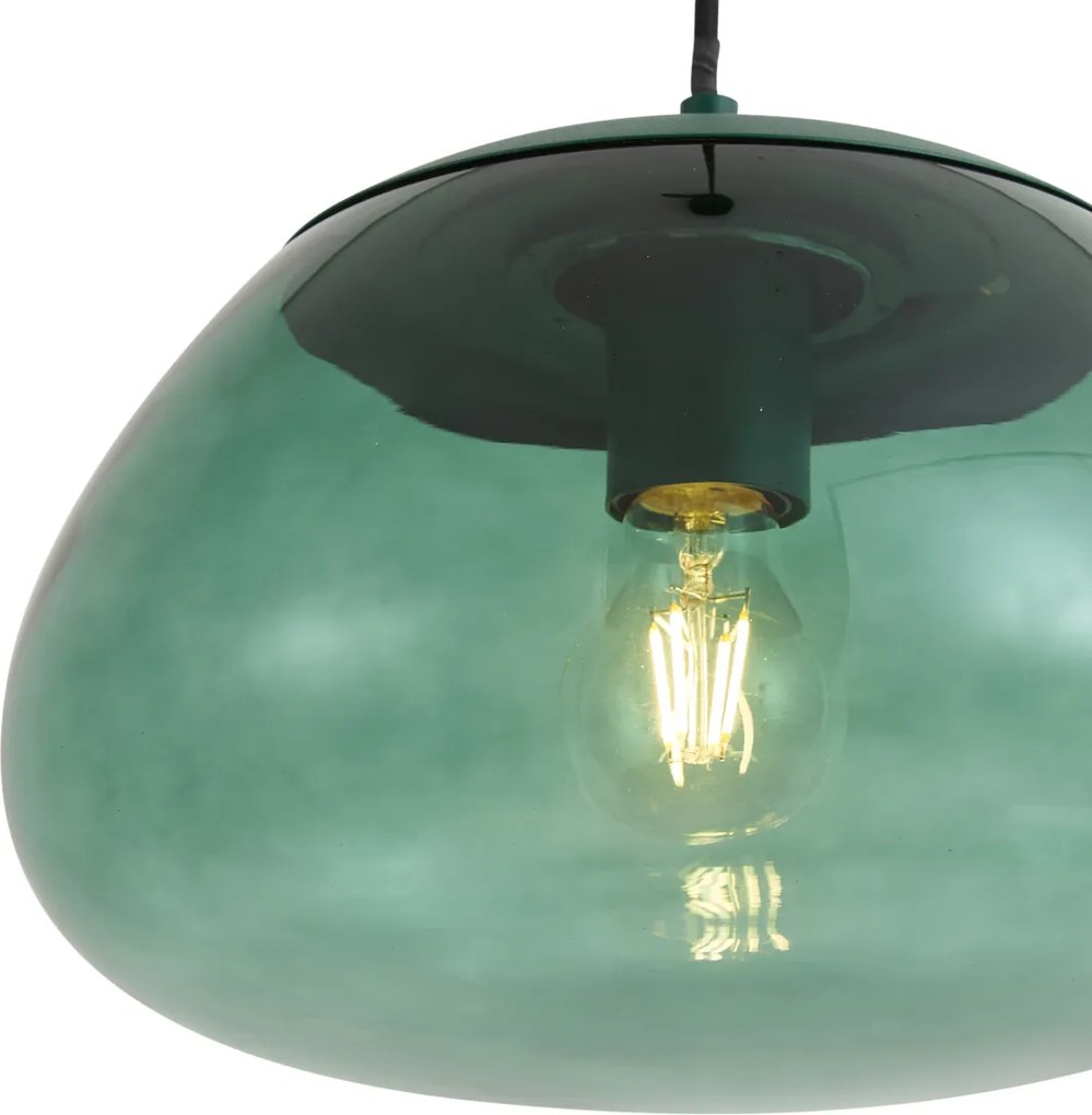 Candeeiro pendente retro verde com vidro verde - Giselle
