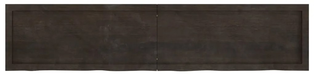 Tampo de mesa 180x40x(2-4) cm carvalho tratado castanho-escuro