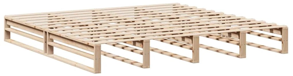 Cama sem colchão 200x200 cm madeira de pinho maciça