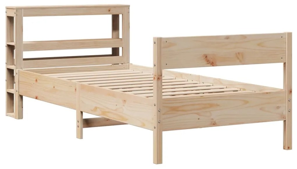 Cama sem colchão 75x190 cm madeira de pinho maciça
