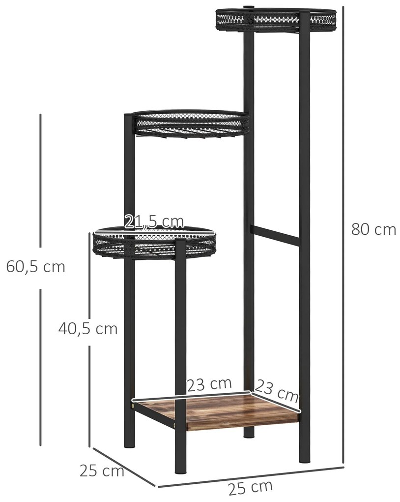 Suporte para Plantas de 4 Níveis Suporte de Aço pata Plantas de Interi