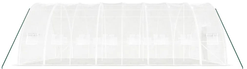 Estufa com estrutura de aço 48 m² 8x6x2,85 m branco