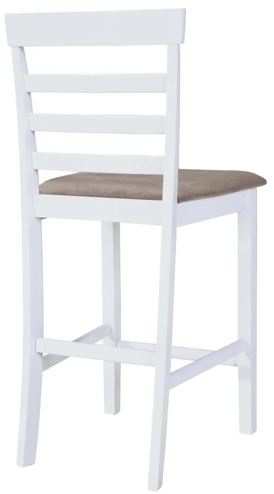 Bancos de bar 2 pcs tecido branco