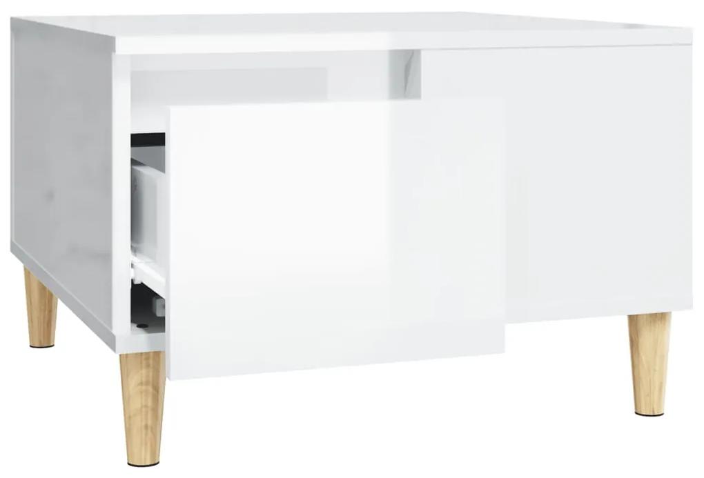 Mesa de centro 55x55x36,5 cm derivados madeira branco brilhante