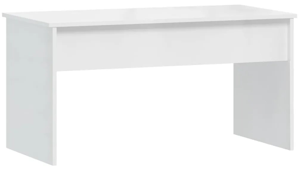 Mesa de Centro Beira Elevatória de 102 cm - Branco Brilhante - Design