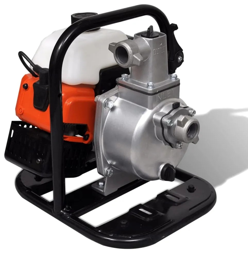 vidaXL Bomba de água motor a gasolina 2 tempos 1,2 kW 0,95 L