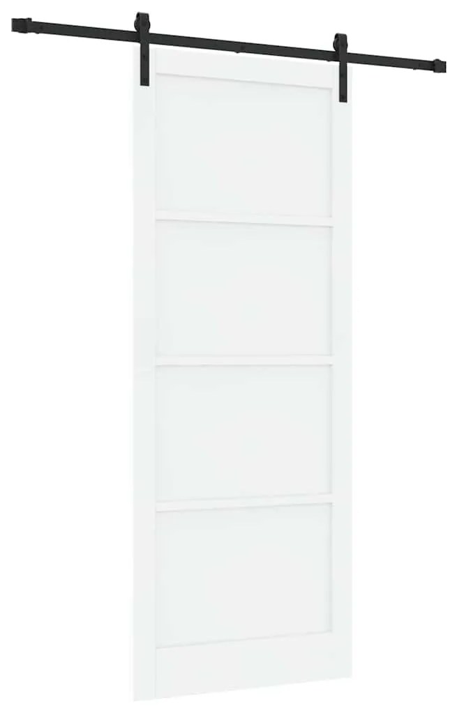 Porta Deslizante vidaXL com Conjunto de Mecanismos Branca 93x232 cm Ma